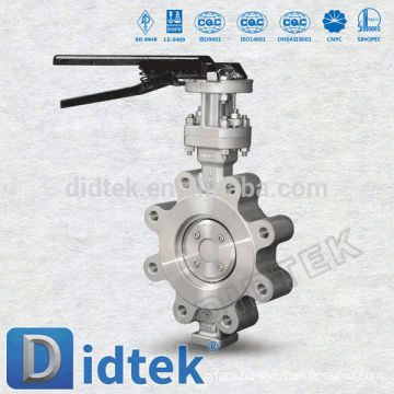 Didtek Triple Offset Lug Type Blow-our Proof Shaft Stainless Steel Butterfly Valve